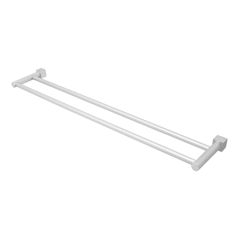 Toallero doble de aluminio 56 cm