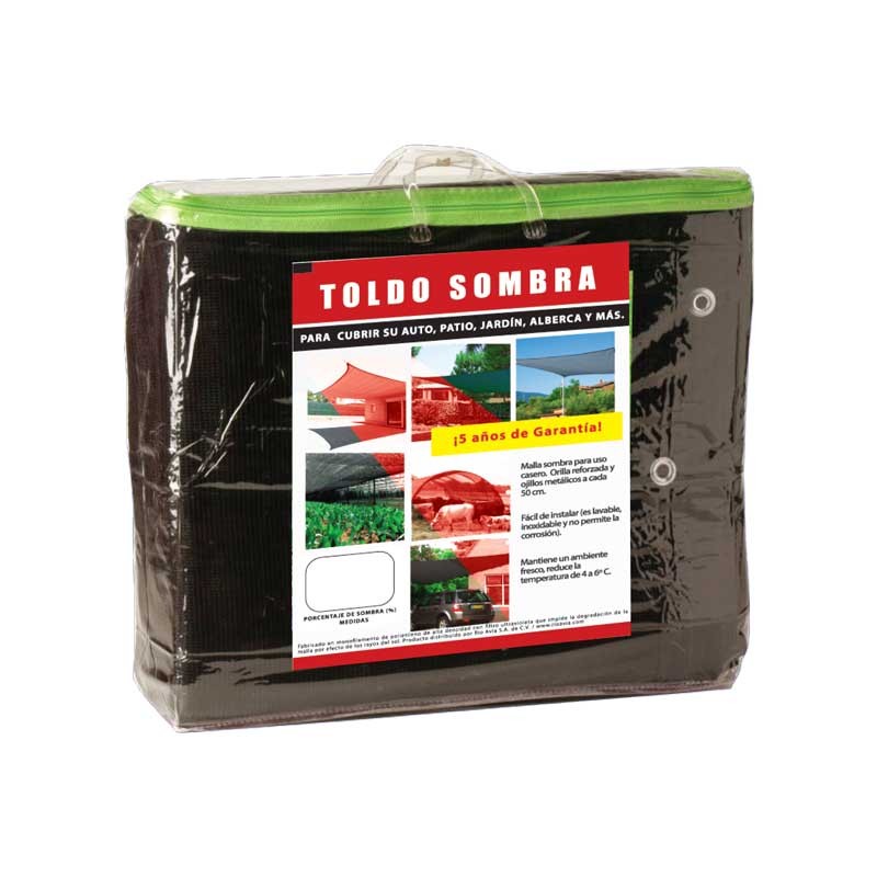 Toldo sombra 70% de 3.60 x 5 metros