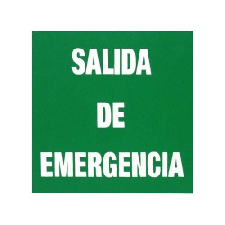 Letrero Salida de Emergencia 18 x 18 cm fotoluminiscente