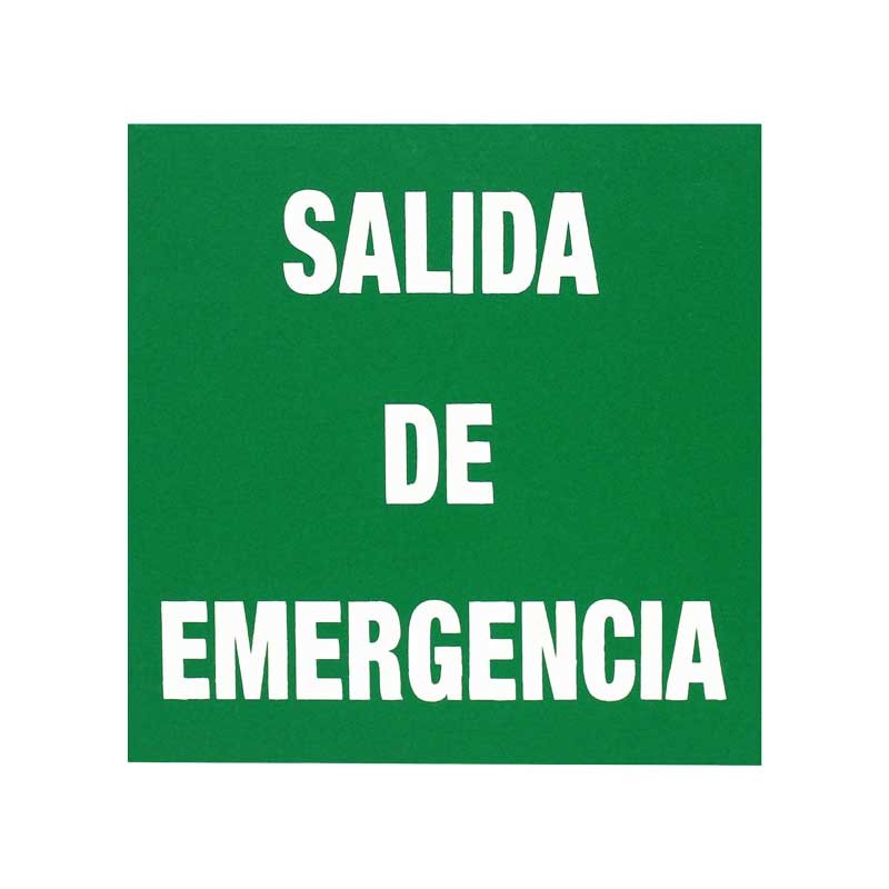 Letrero Salida de Emergencia 18 x 18 cm fotoluminiscente