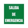 Letrero Salida de Emergencia 18 x 18 cm fotoluminiscente