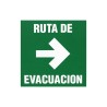 Letrero Ruta de Evacuación derecha 18 x 18 cm fotoluminiscente