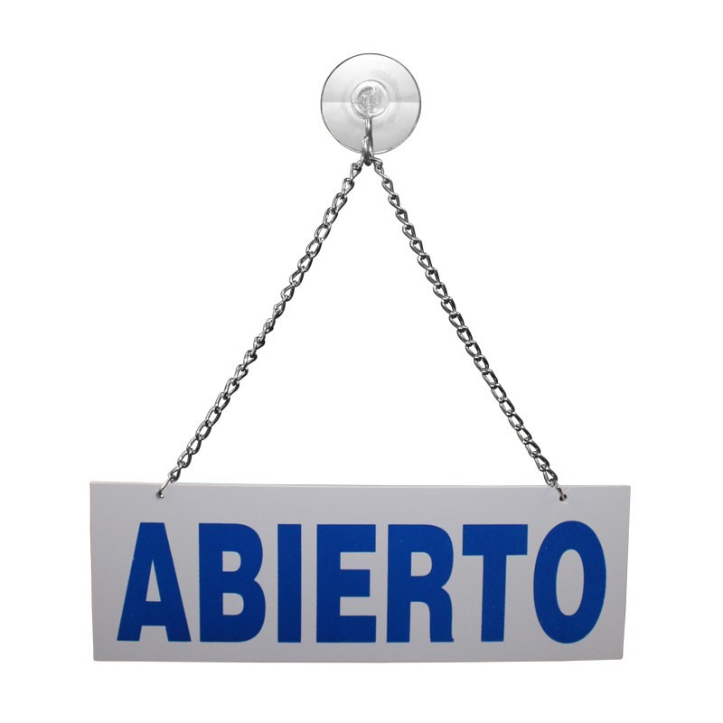 Letrero Abierto / Cerrado para puerta 23 x 8 cm
