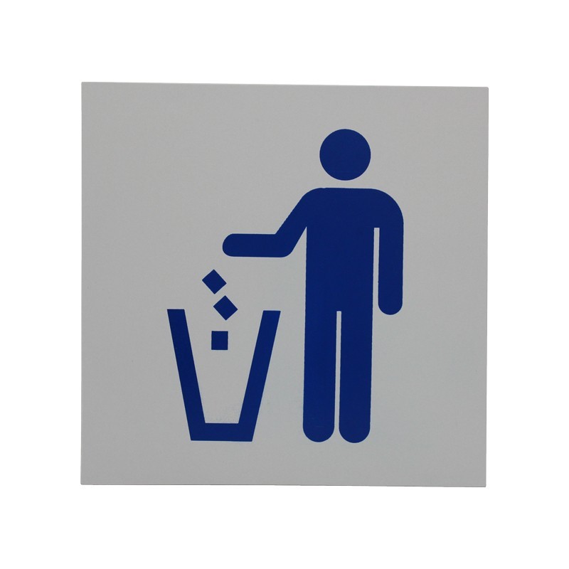 Letrero No Tirar Basura 18 x 18 cm