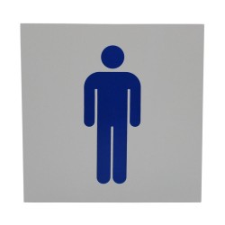Letrero para baño Hombres 18 x 18 cm