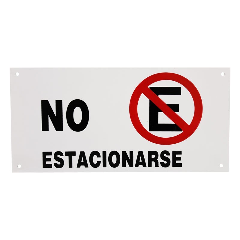 Letrero No Estacionarse 14 x 30 cm