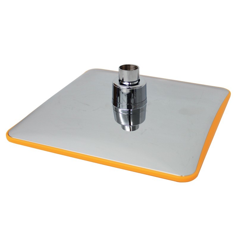 Regadera amarilla tipo lluvia de 8"