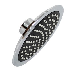 Regadera negra tipo lluvia de 6"