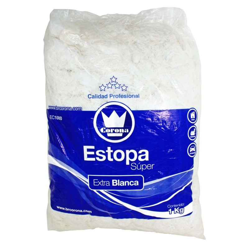 Estopa super extra blanca 1 Kg EC1000 Corona