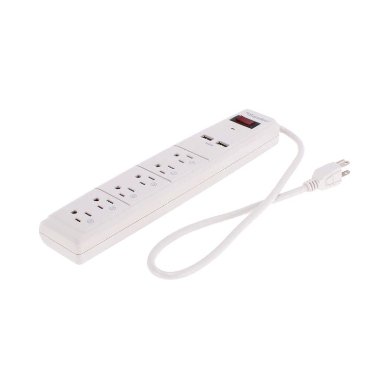 Multicontacto 6 entradas con supresor de picos a 450 Joules 1305 Sanelec