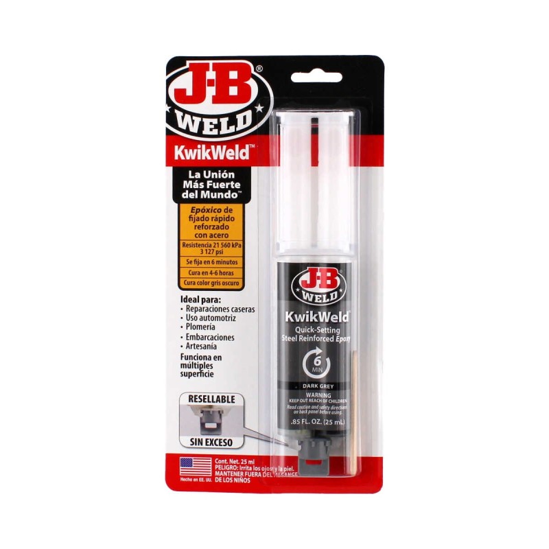 Pegamento epóxico reforzado con acero KwikWeld 25 ml 50176SPA JB-WELD