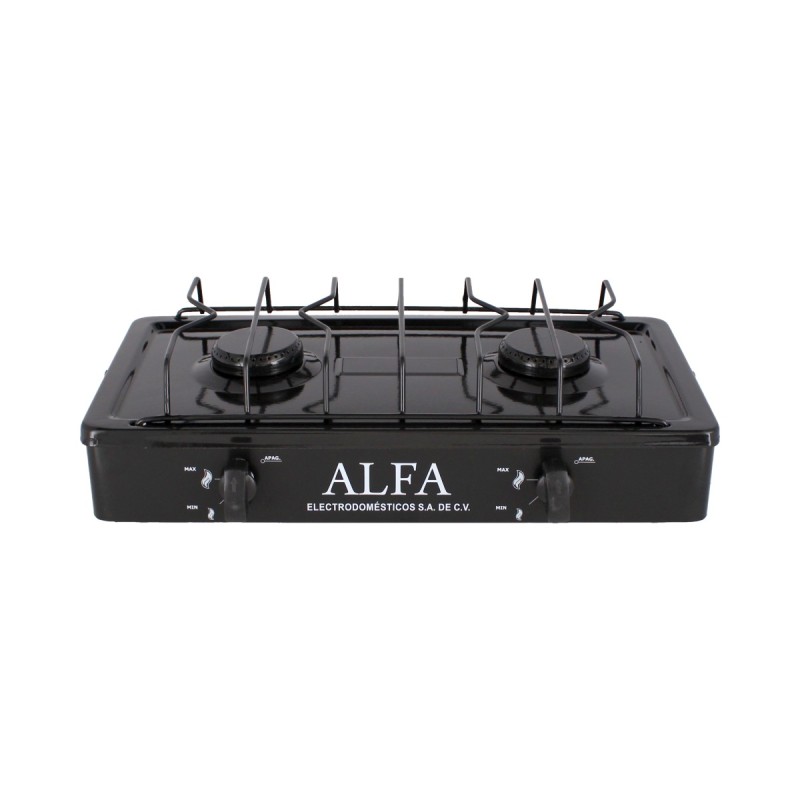 Parrilla de gas de 2 quemadores Negra 303 ALFA