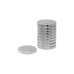 Imán de neodimio redondo 12 x 1.8 mm con 10 piezas 255578 OBI