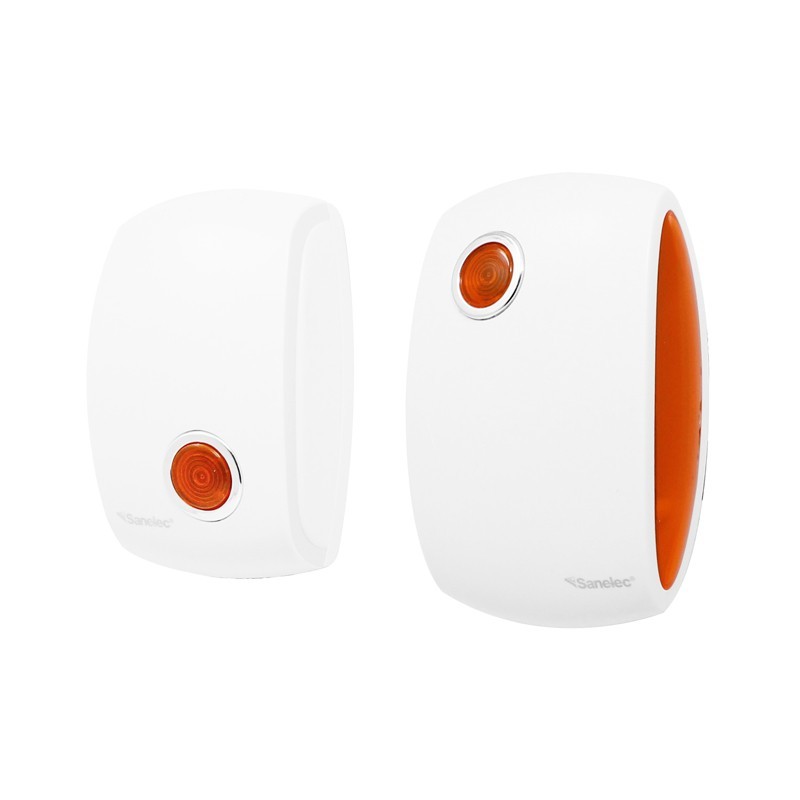 Timbre inalámbrico con clavija Naranja 2633 Sanelec