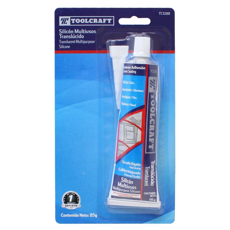 Silicón Multiusos Translúcido 85 gr TC3288 Toolcraft