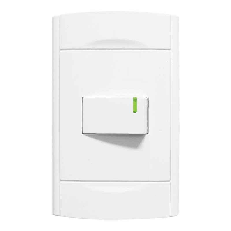 Placa con apagador de escalera y reflejante 4272 Sanelec