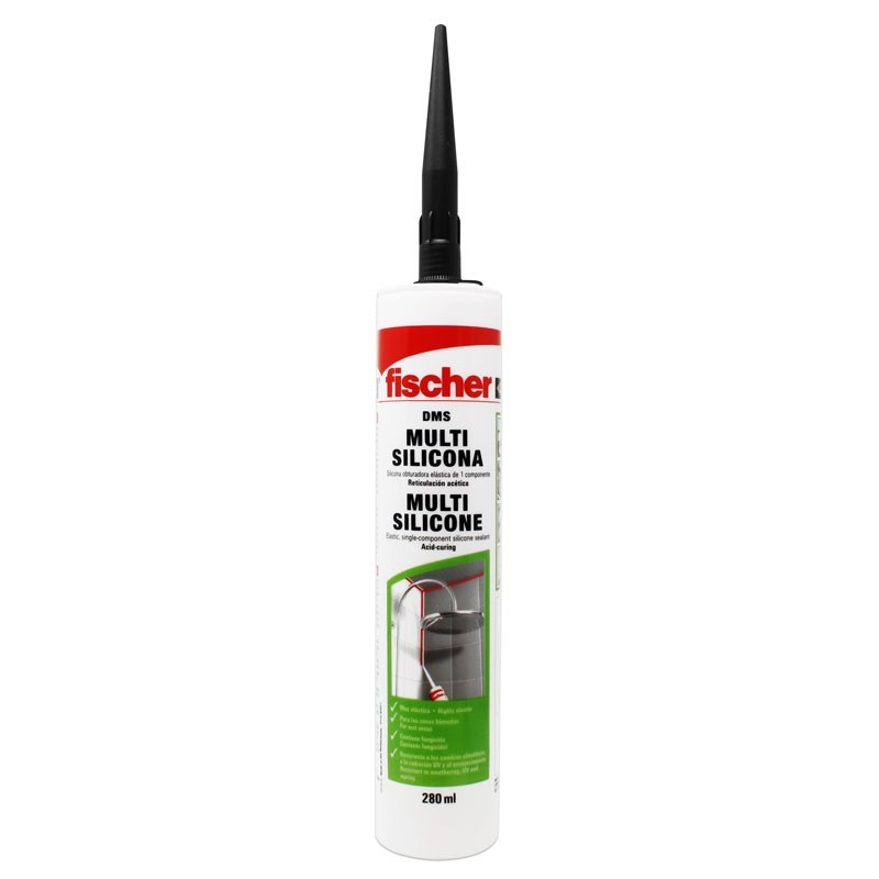 Silicón multiusos DMS negro 280 ml Fischer