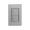 Placa con 2 apagadores sencillos con reflejante acero inoxidable 4671 Adir