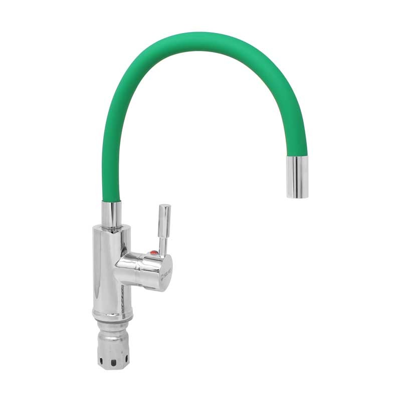 Mezcladora monomando para fregadero cuello verde flexible SP-10004 Solvex