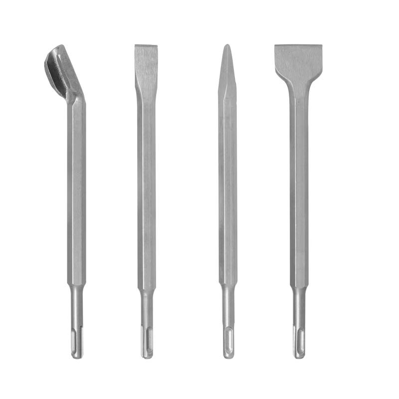 Juego de 4 cinceles SDS plus de 25 cm