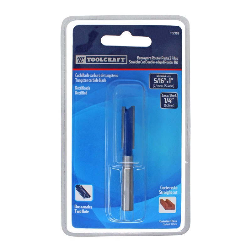 Broca para router recta 5/16" x 1" TC2398  Toolcraft