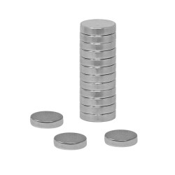 Imán de neodimio redondo 8 x 1,8 con 15 piezas 255574 OBI