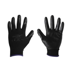 Guantes de nylon negro con nitrilo sólido #9 51-811 SUK
