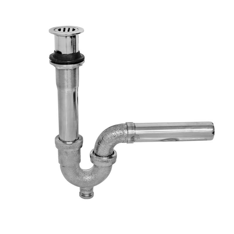 Cespol para lavabo ala pared en zamac cromado