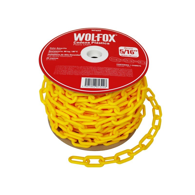 Cadena amarilla de plástico 5/16" WF9359 Wolfox