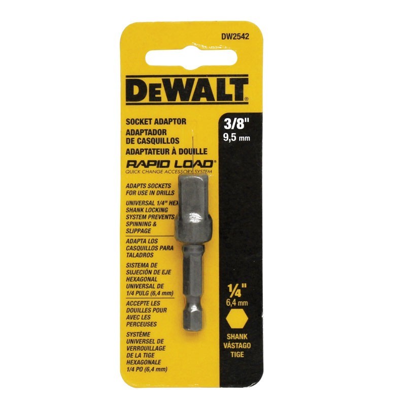 Adaptador de casquillos 3/8" DW2542 DeWalt