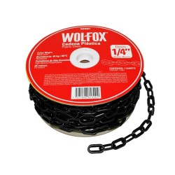 Cadena negra de plástico 1/4" Rotter