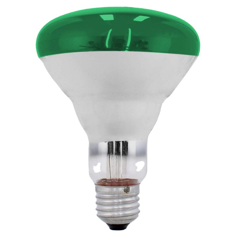 Lámpara incandescente tipo reflector BR30 75 W Verde 6008 Adir