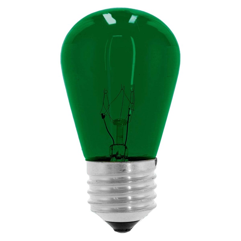 Lámpara incandescente S-14 11 W Verde 6003 Adir