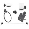 Juego de accesorios para baño negro mate 16250 Maxflu
