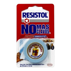 Cinta doble cara negra 18 mm X 10 m Ergy