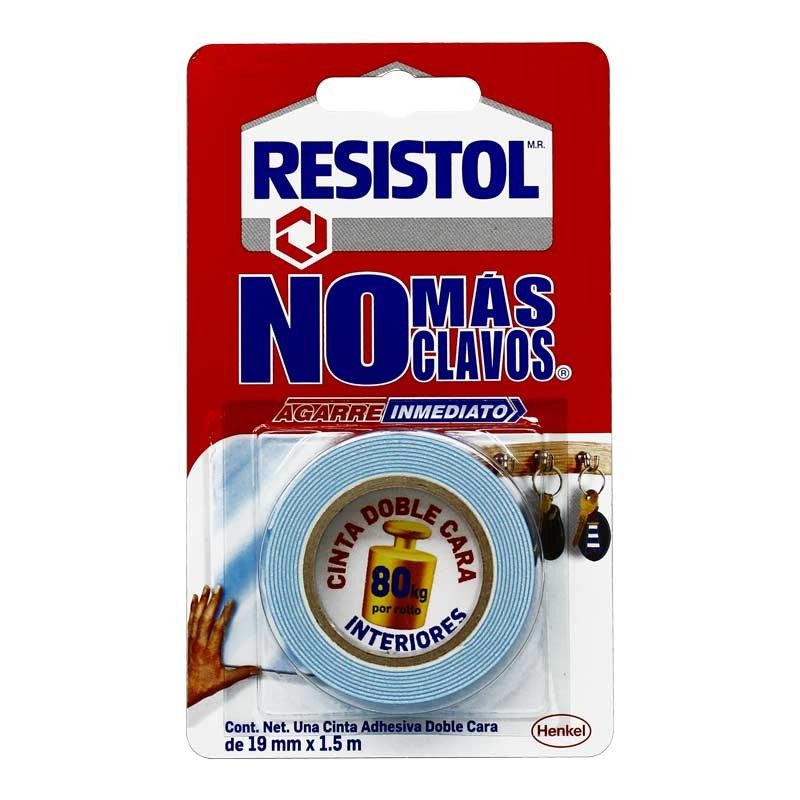 Cinta doble cara negra 18 mm X 10 m Ergy