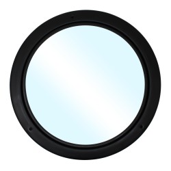 Mirilla de aluminio negro para cocina grande