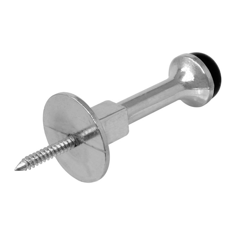 Tope de pared cromo Lusar