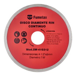 Disco de diamante liso 4-1/2" SW-410312 Fumetax