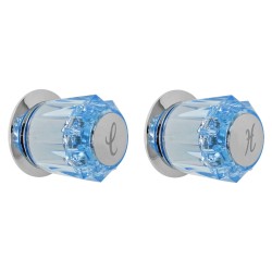 Juego de manerales de acrílico para regadera Azul FS-70077-A Feniex