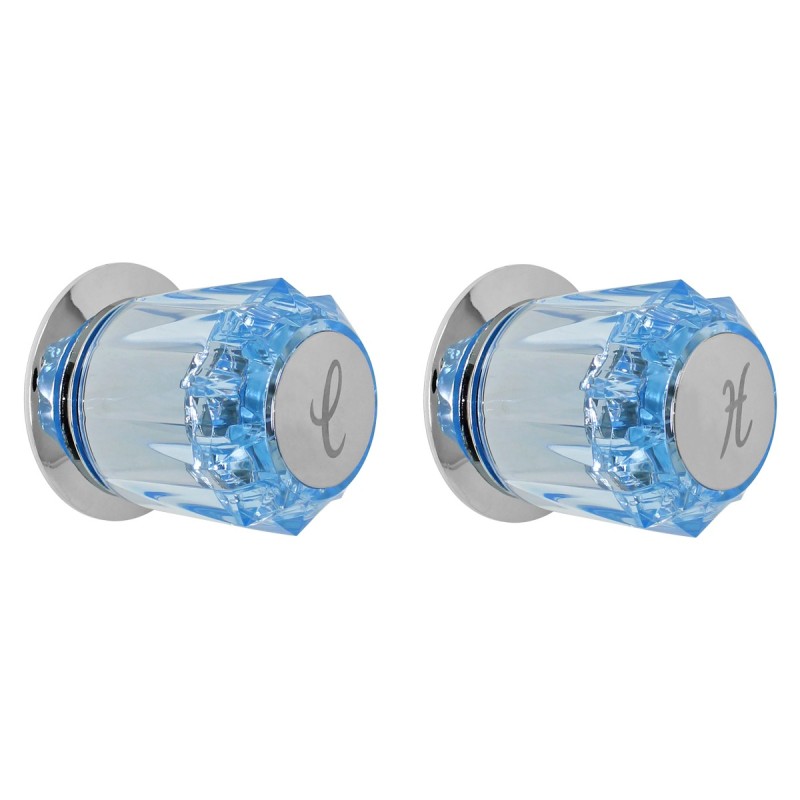 Juego de manerales de acrílico para regadera Azul FS-70077-A Feniex