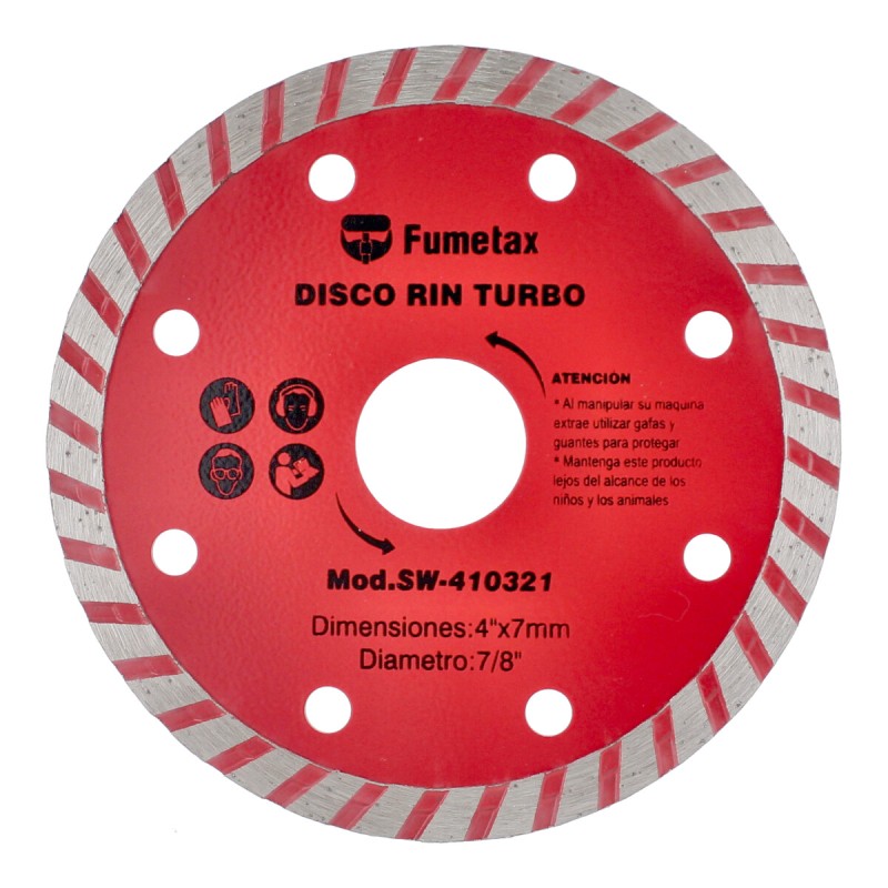 Disco de diamante turbo 4" SW-410321 Fumetax