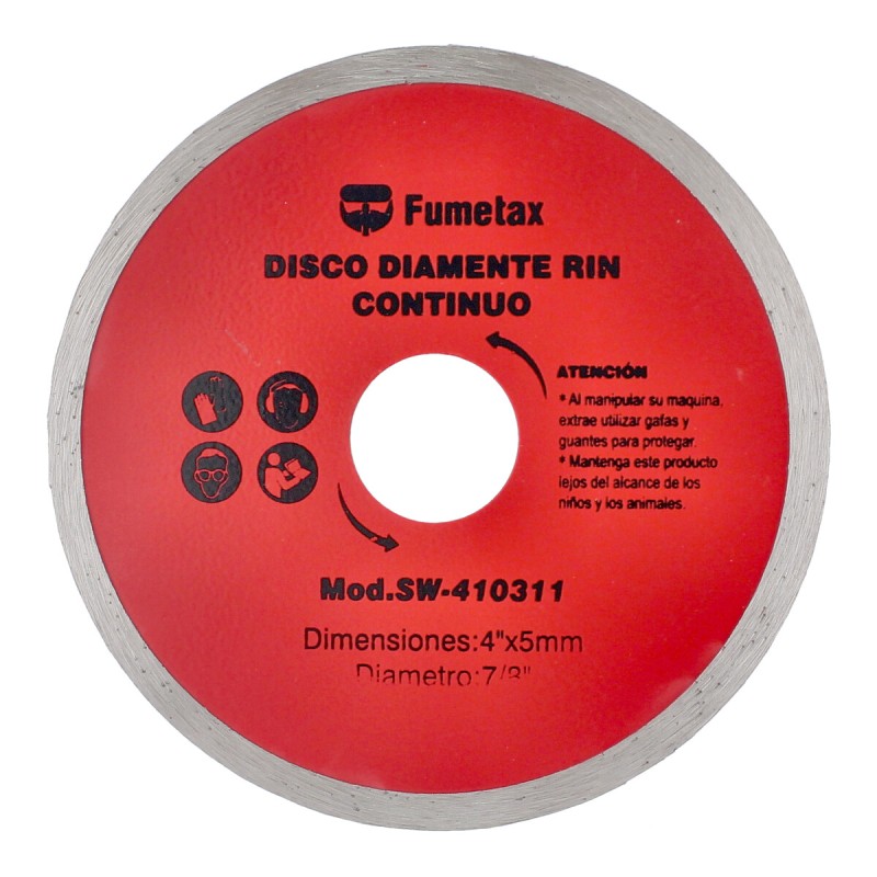 Disco de diamante liso 4" SW-410311 Fumetax