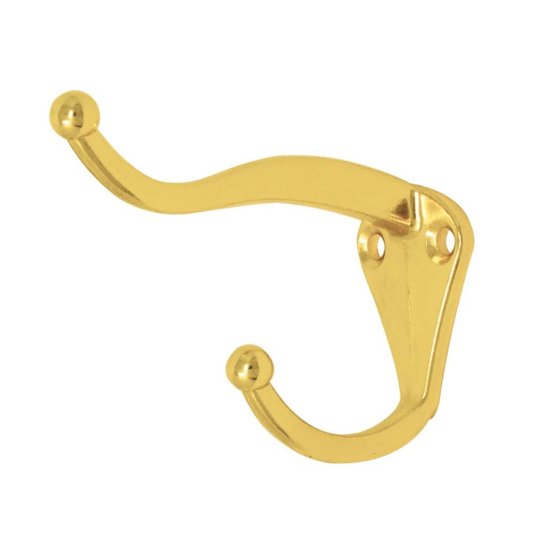 Perchero para sombrero y abrigo latón brillante 1837 Handy Home