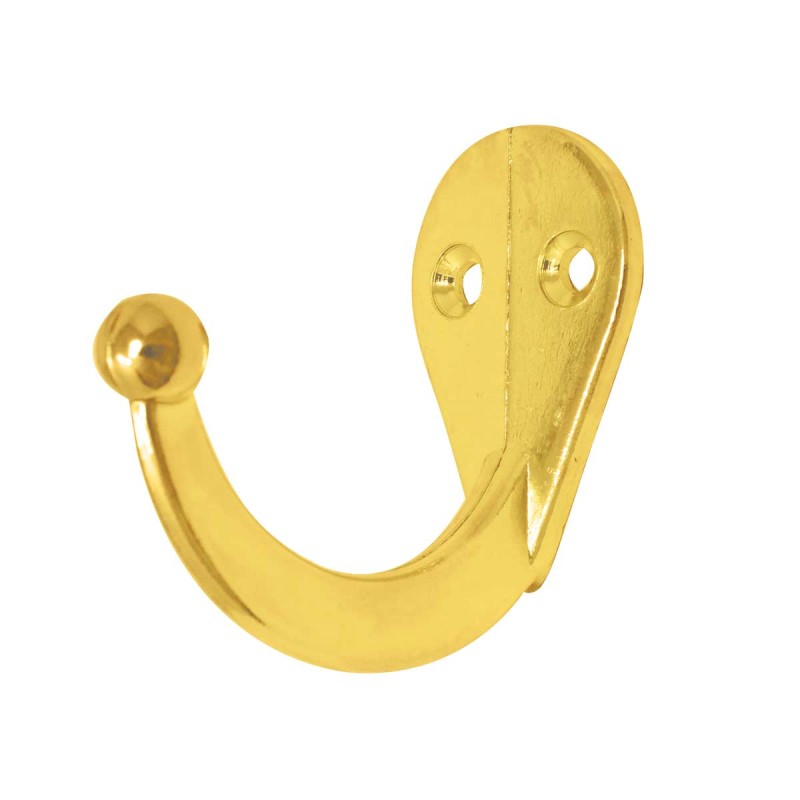 Perchero sencillo latón brillante 1831 Handy Home