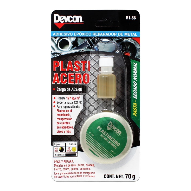 Plastiacero secado normal 70 gr R1-56 Devcon