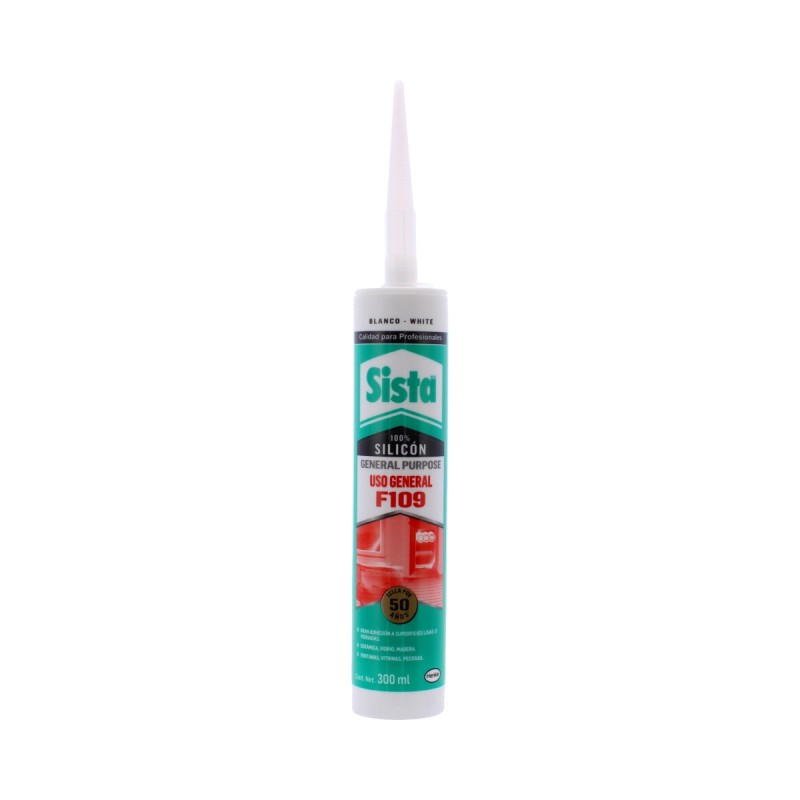 Silicón blanco de uso general F109 Sista