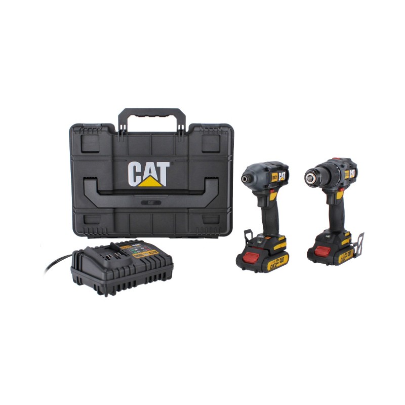 Combo inalámbrico de Taladro Rotomartillo y Atornillador de Impacto Brushless 18 V DX12K CAT