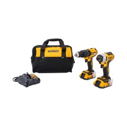 Combo de rotomartillo y atornillador de impacto inalámbrico 20 V MAX BRUSHLESS DCD223D2-B3 DeWalt