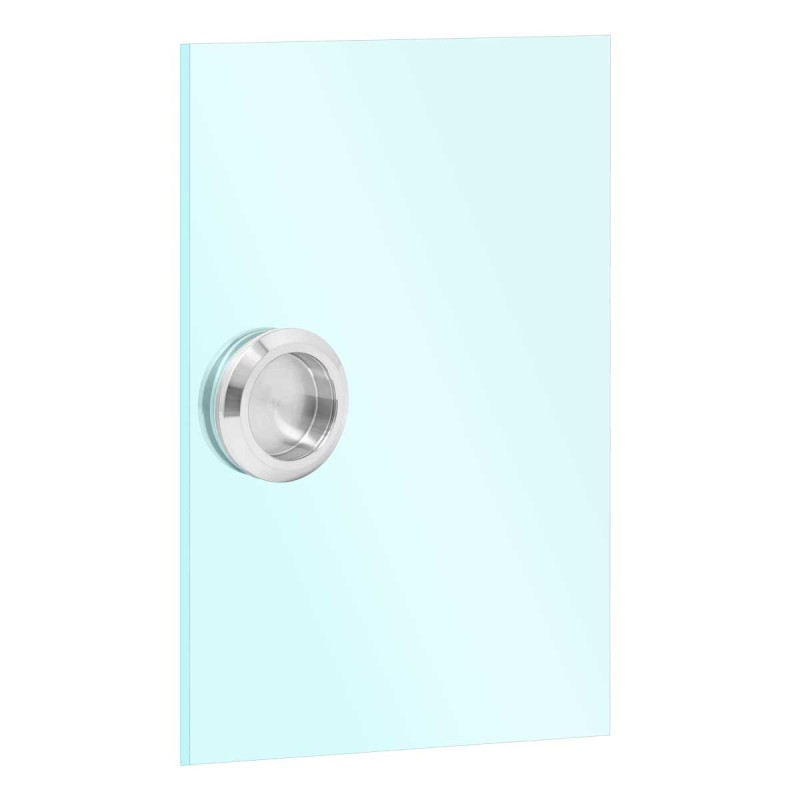 Jaladera redonda para puerta de cristal cromo B023 Axcent